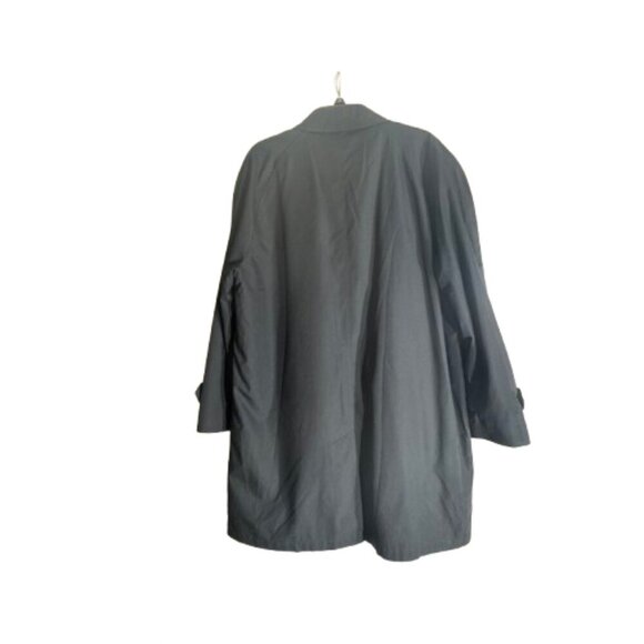 Men's London Fog Classic Water-Resistent Black Trench Coat Size Medium Regular - Picture 2 of 9